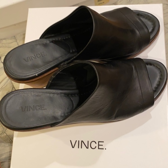 Open-Toe Vince Mules - Picture 1 of 4